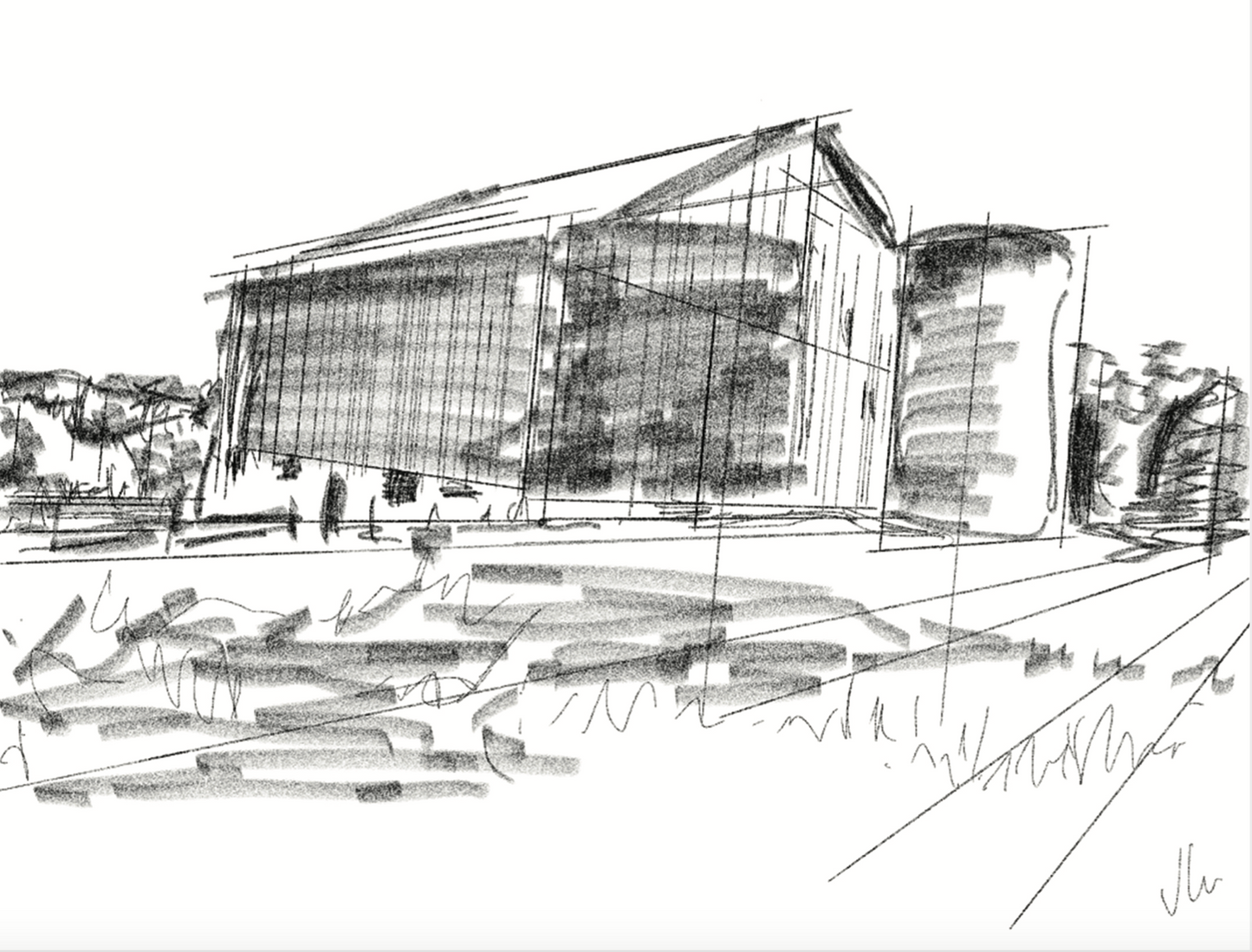 Greeting Card - Barn Drawing