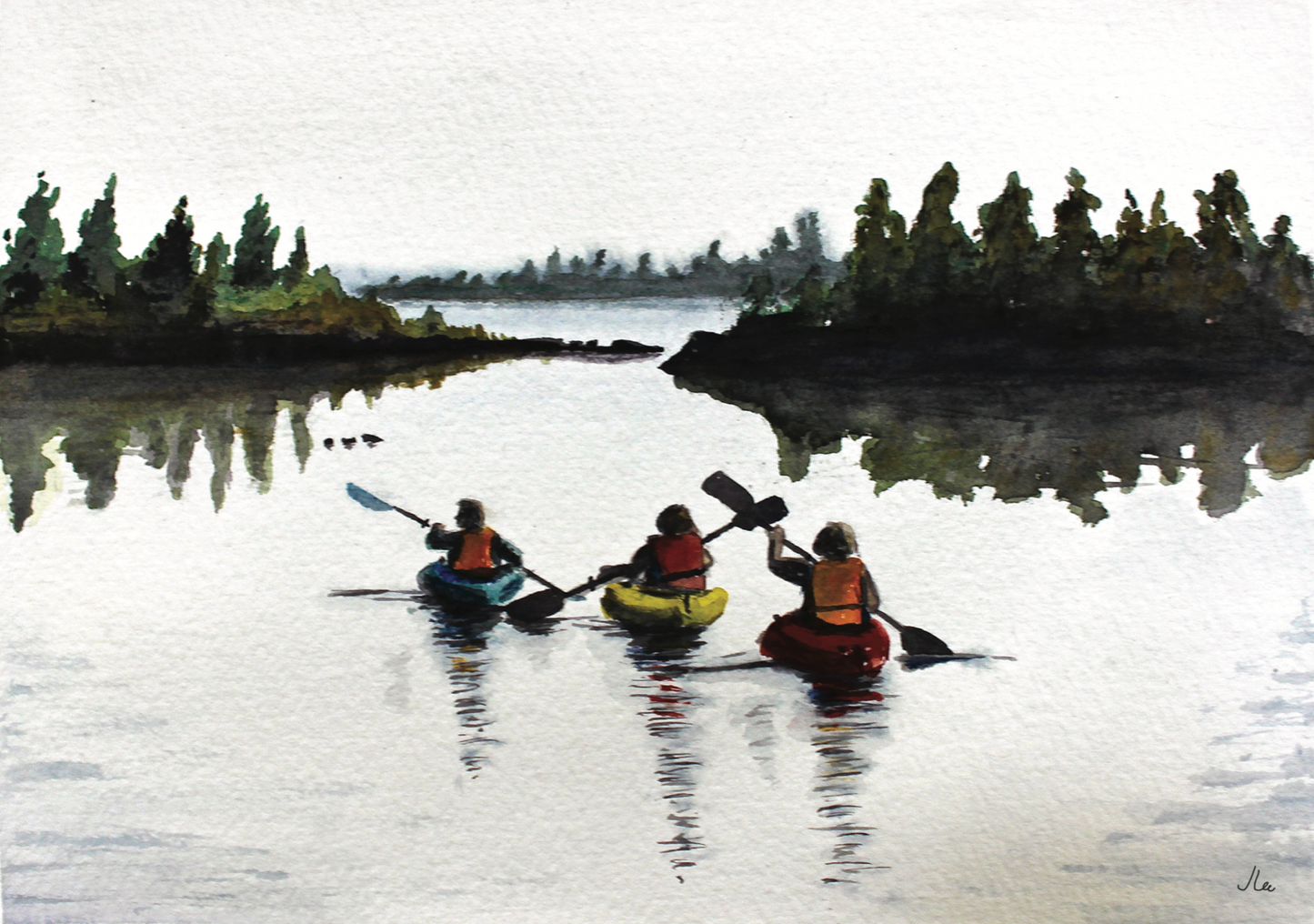 Greeting Card - Kayakers