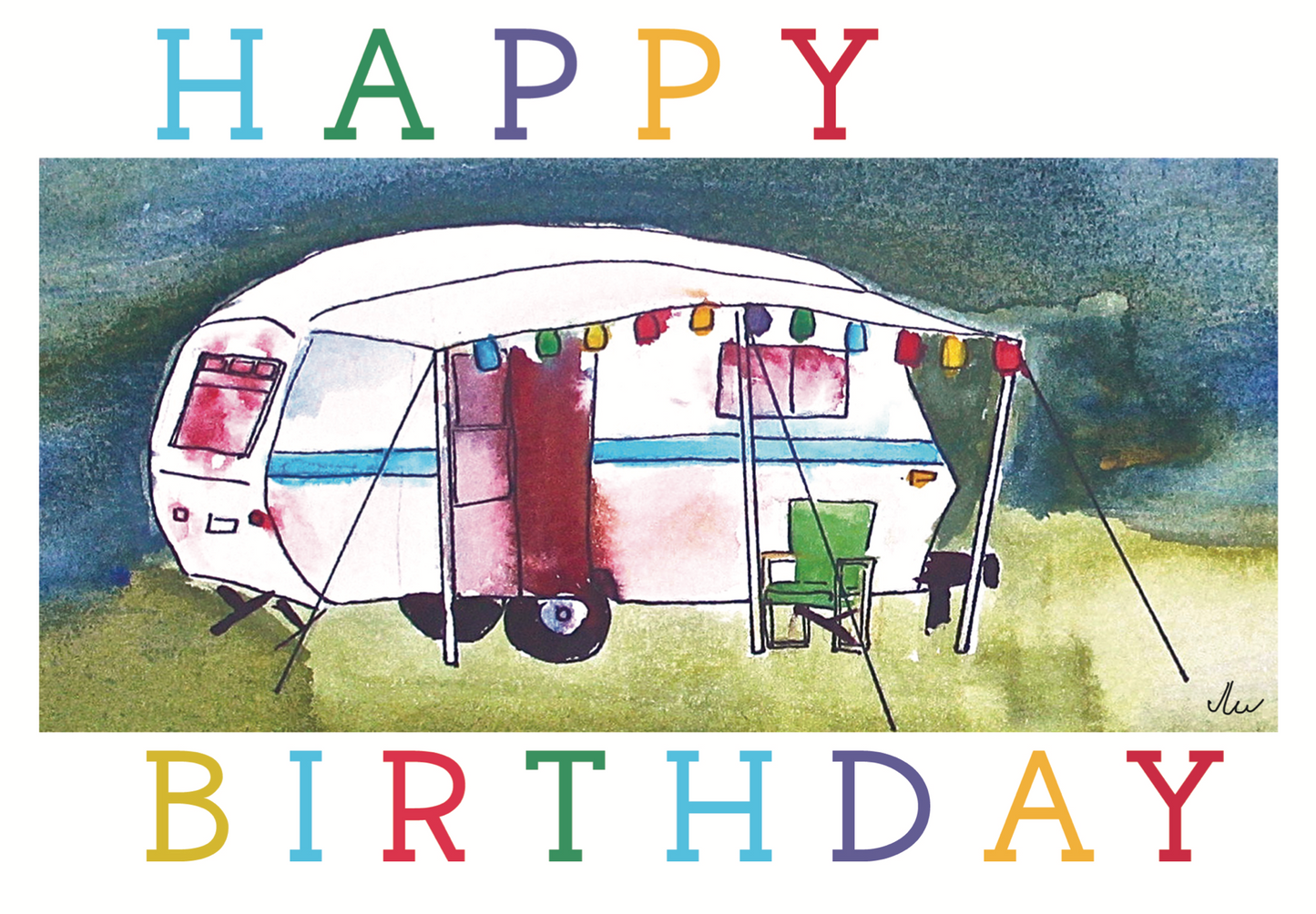 Greeting Card - Happy Birthday Camper