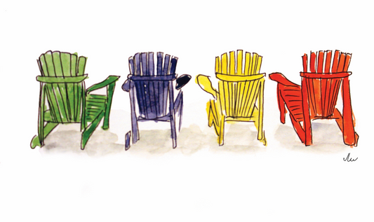 Greeting Card - Adirondak Chairs